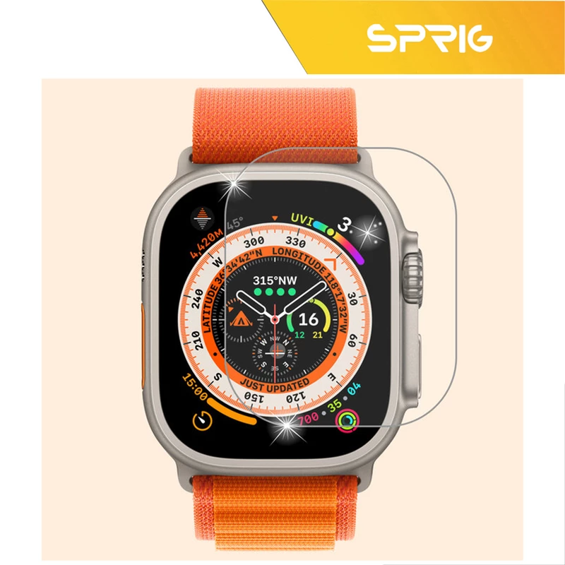 محافظ صفحه نمایش شیشه ای اسپریگ مدل SH-Pmma-SPG مناسب ساعت هوشمند الترا N8 Ultra plus مجموعه دو عددی
