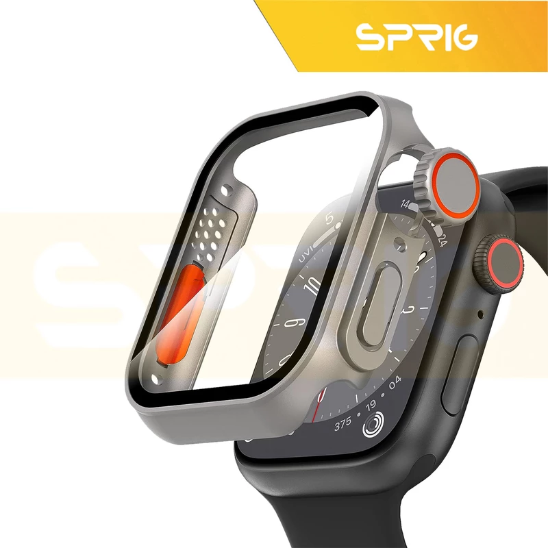 کاور اسپریگ مدل Switch مناسب برای اپل واچ Series 8 Aluminum 45mm / Series 7 Aluminum 45mm به همراه محافظ صفحه نمایش