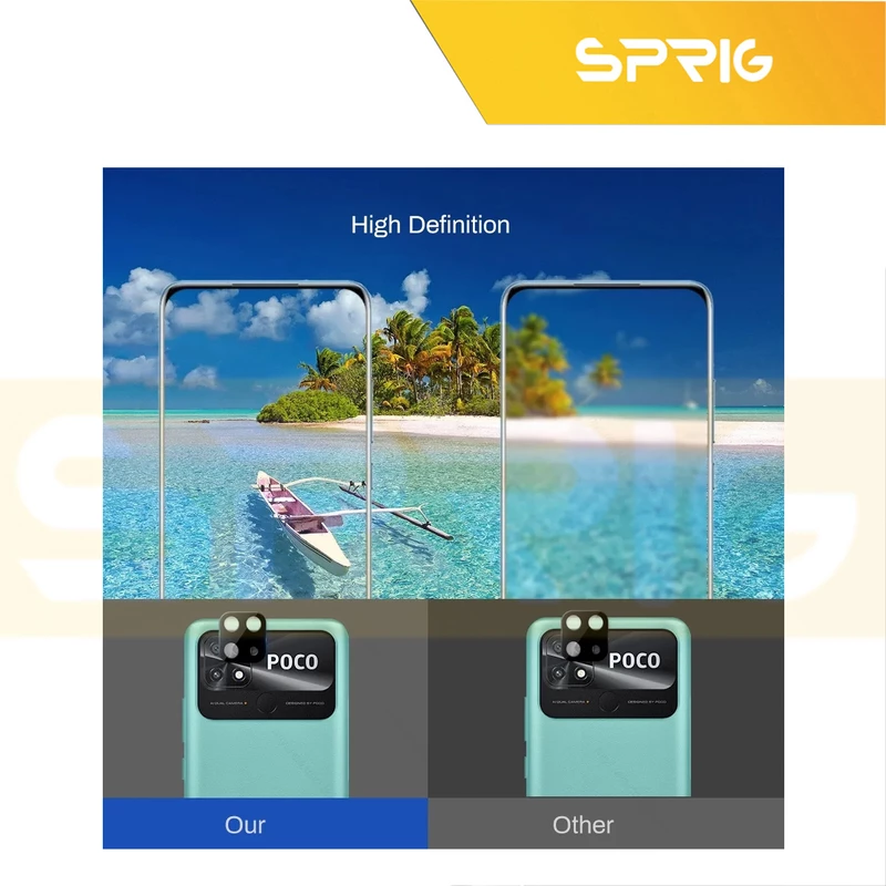 محافظ لنز دوربین اسپریگ مدل 3D-SP مناسب برای گوشی موبایل شیائومی Poco C40 / Redmi 10C