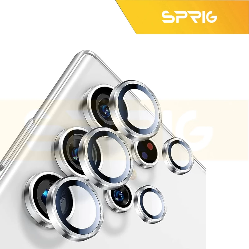 محافظ لنز دوربین رینگی اسپریگ مدل Ring Metal مناسب برای گوشی موبایل سامسونگ Galaxy S22 Ultra