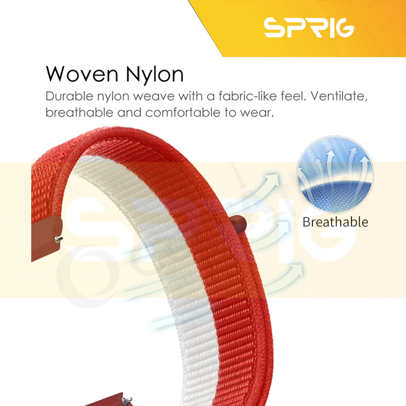 بند اسپریگ مدل Nylon Des مناسب برای ساعت هوشمند سامسونگ Galaxy Watch 4 44mm / Watch 5 44mm
