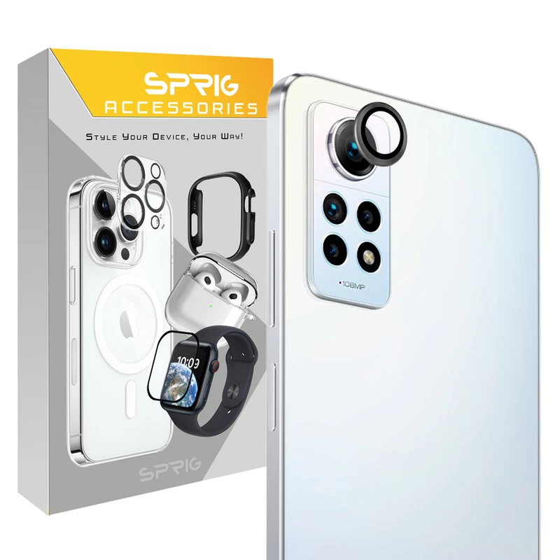 محافظ لنز دوربین اسپریگ مدل Ring Metal مناسب برای گوشی موبایل شیائومی Redmi Note 12 Pro 4G