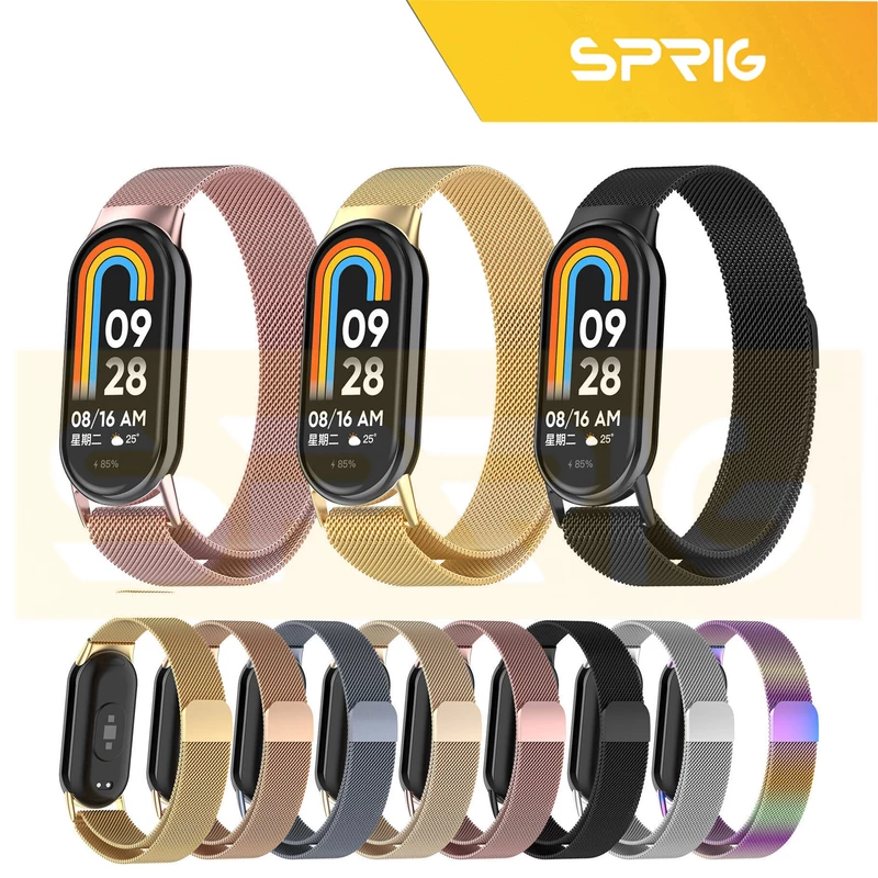 بند اسپریگ مدل Milanese مناسب برای ساعت هوشمند شیائومی Mi Band 8