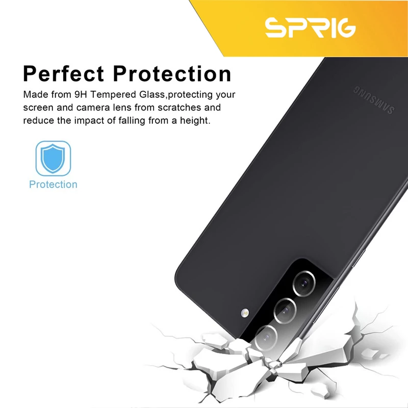 محافظ لنز دوربین اسپریگ مدل 3D-Antis مناسب برای گوشی موبایل سامسونگ Galaxy S21 Fe 5G به همراه محافظ صفحه نمایش گوشی