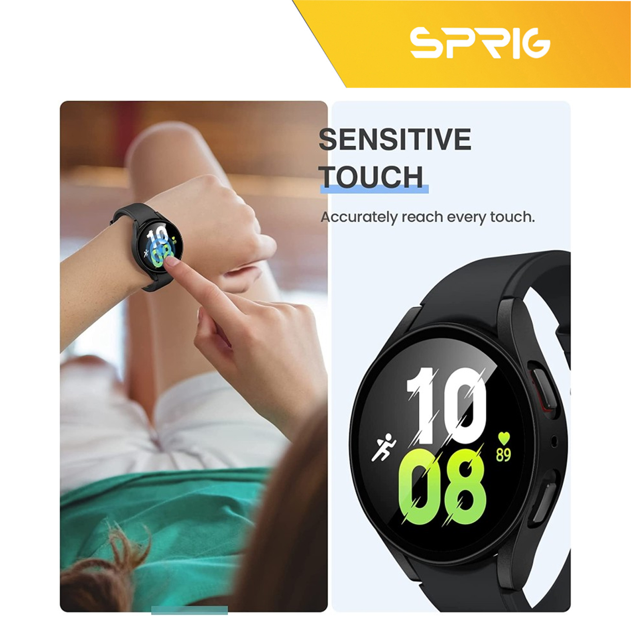 بند اسپریگ مدل Swatch مناسب برای ساعت هوشمند سامسونگ Galaxy Watch 5 Pro 45mm به همراه کاور