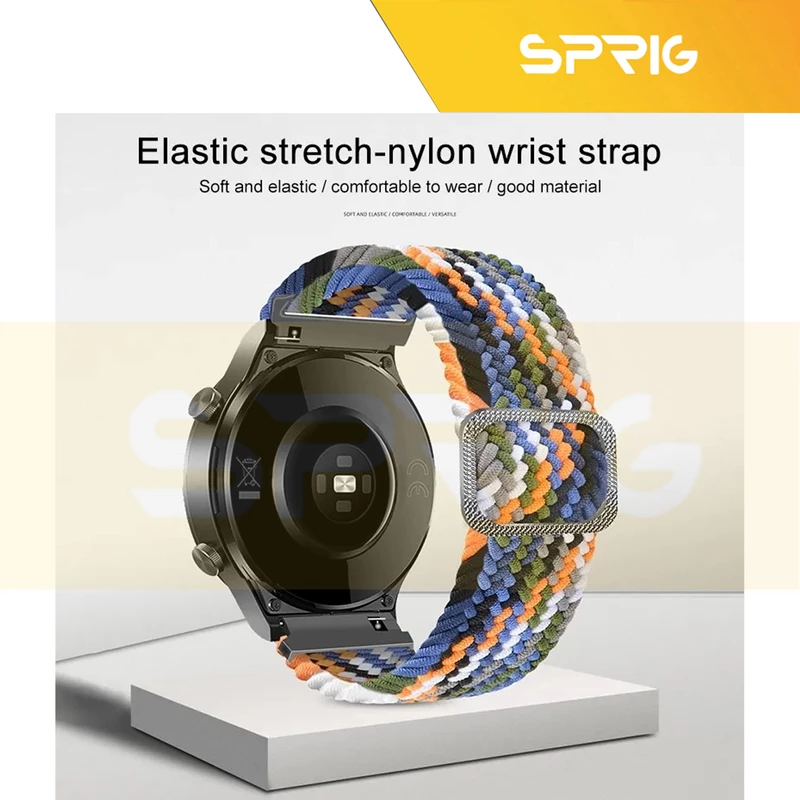 بند اسپریگ مدل Braided Dual Color مناسب برای ساعت هوشمند سامسونگ Galaxy Watch 5 40mm / Watch 5 44mm / Watch 5 Pro 45mm