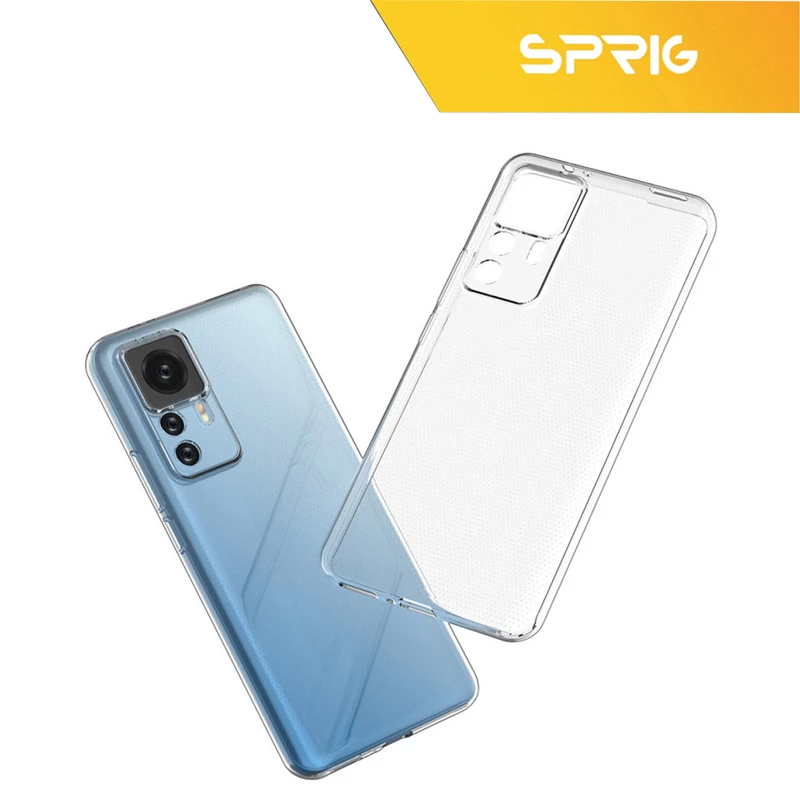 کاور اسپریگ مدل Clear مناسب برای گوشی موبایل شیائومی Mi 12T Pro به همراه محافظ لنز دوربین