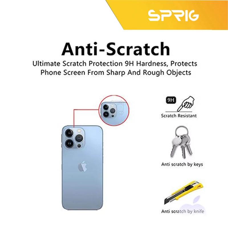 محافظ لنز دوربین اسپریگ مدل SH-SPG مناسب برای گوشی موبایل اپل iPhone 13 Pro / 13 Pro Max