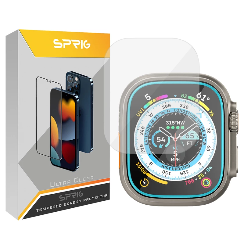 محافظ صفحه نمایش شیشه ای اسپریگ مدل SH-SPG مناسب برای ساعت هوشمند الترا HW8 ULTRA MAX