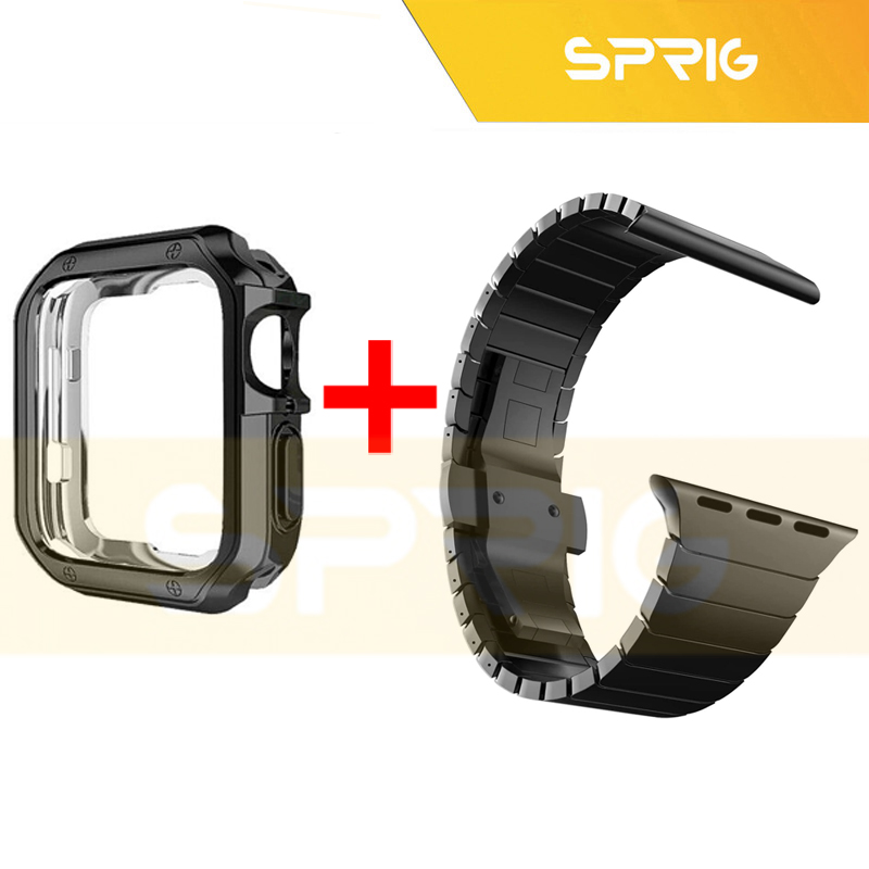 بند اسپریگ مدل Butterfly Mix مناسب برای اپل واچ Ultra 49mm / Ultra 2 49mm به همراه کاور