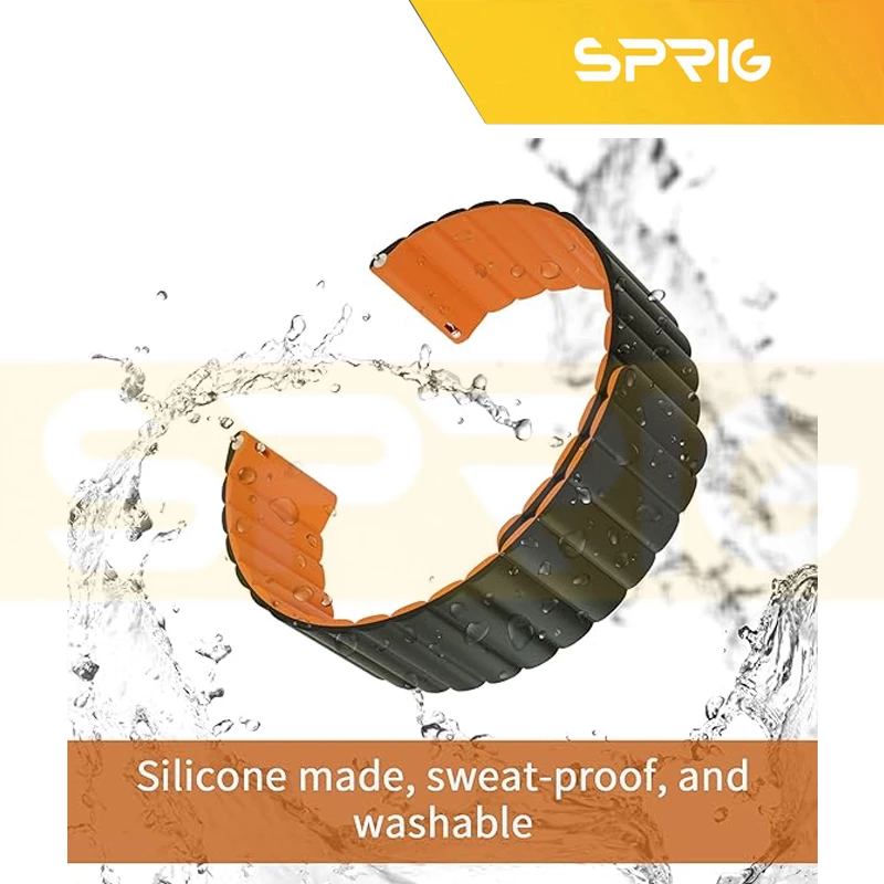 بند اسپریگ مدل magnetic silicon BK مناسب برای ساعت هوشمند شیائومی Imiki TG1