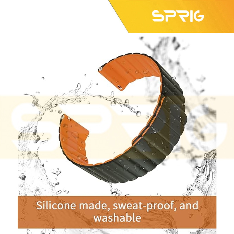 بند اسپریگ مدل magnetic silicon BK مناسب برای ساعت هوشمند شیائومی Mibro Lite 2