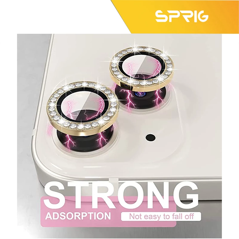 محافظ لنز دوربین اسپریگ مدل Ring metal Diamond مناسب برای گوشی موبایل اپل Iphone 12 Pro Max