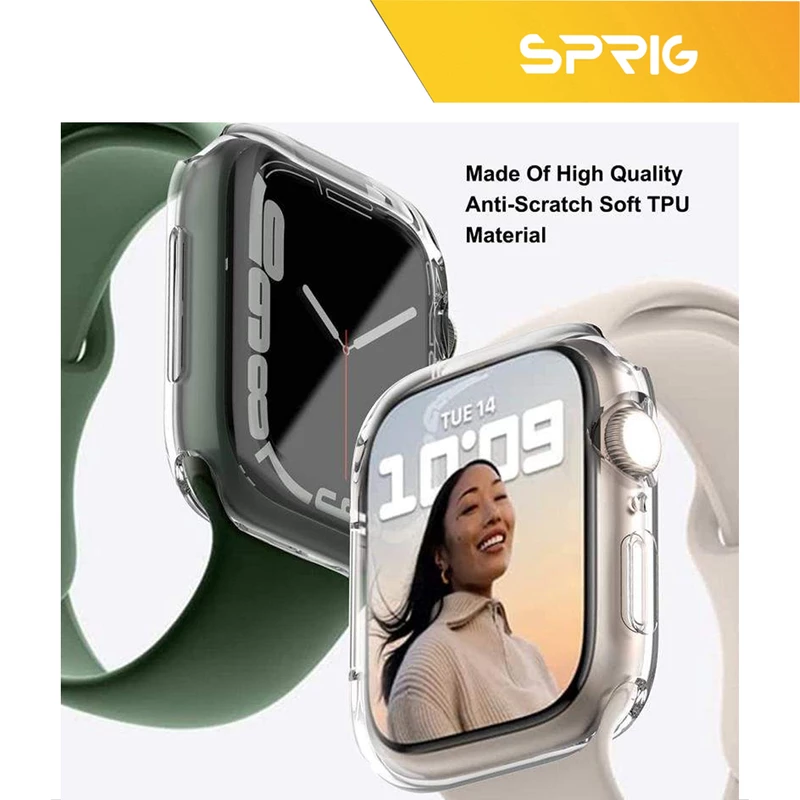 کاور اسپریگ مدل SP-LX مناسب برای اپل واچ Series 4 44mm / Series 5 44mm / Series 6 44mm به همراه محافظ صفحه نمایش