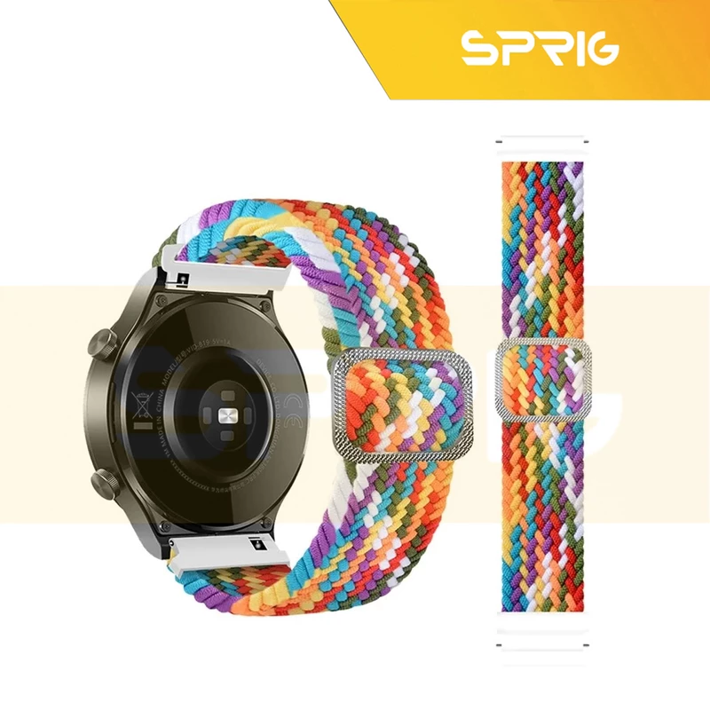 بند اسپریگ مدل Braided Dual Color مناسب برای ساعت هوشمند سامسونگ Galaxy Watch 5 40mm / Watch 5 44mm / Watch 5 Pro 45mm