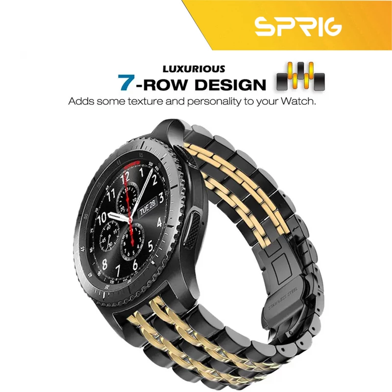 بند اسپریگ مدل 7Bid Luxury مناسب برای ساعت هوشمند سامسونگ Galaxy Watch Active 2 40mm / Active 2 44mm / Watch 3 size 41mm / Galaxy Watch 4 40mm / watch 4 42mm / watch 4 44mm / watch 4 46mm