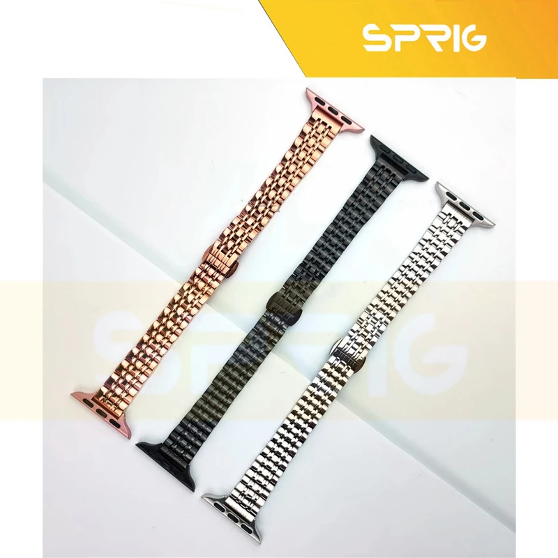 بند اسپریگ مدل 7Bead Thin مناسب برای اپل واچ Series 7 45mm / Series 8 45mm / Series 9 45mm