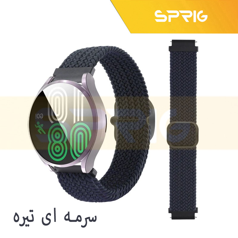 بند اسپریگ مدل Braided Loop Solo مناسب برای ساعت هوشمند سامسونگ Galaxy Watch 6 40mm / watch 6 44mm / Watch 6 Classic 43mm / Watch 6 Classic 47mm