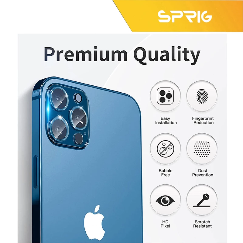 محافظ لنز دوربین اسپریگ مدل SH-SPG مناسب برای گوشی موبایل اپل iPhone 13 Pro / 13 Pro Max