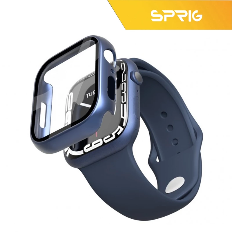بند اسپریگ مدل Sic مناسب برای اپل واچ Series 8 Aluminum 45mm / Series 7 Aluminum 45mm میلی متر به همراه کاور