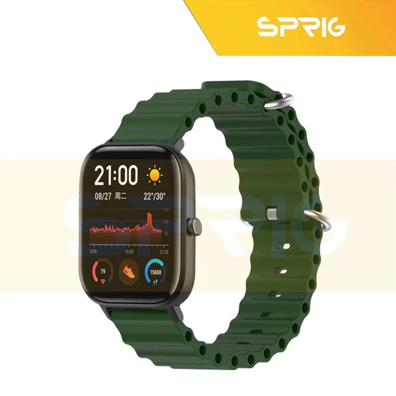 بند اسپریگ مدل Ocean مناسب برای ساعت هوشمند امیزفیت GTS / GTS 2 / GTS 2 mini / GTS 2E / GTS 3