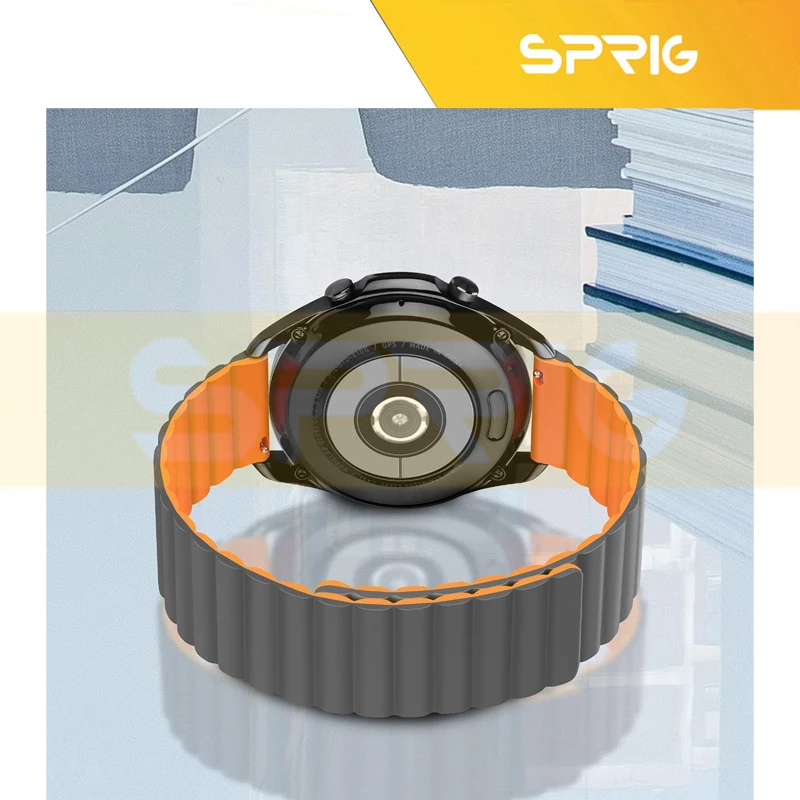 بند اسپریگ مدل magnetic silicon GRY مناسب برای ساعت هوشمند شیائومی Imiki TG1