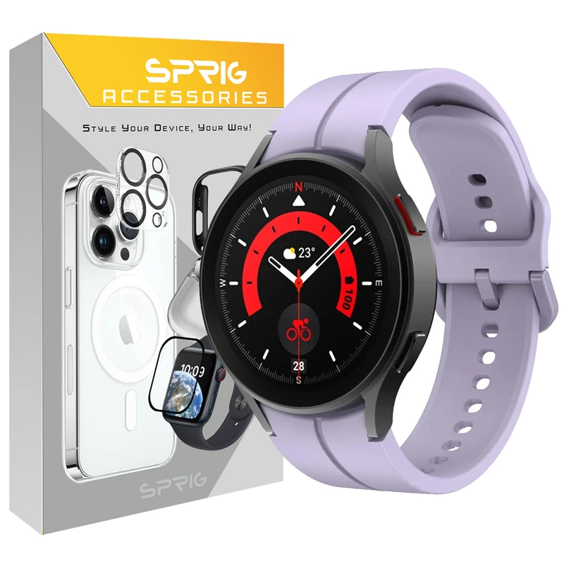 بند اسپریگ مدل Silic ORG مناسب برای ساعت هوشمند سامسونگ Galaxy Watch 4 44mm / Watch 5 44mm