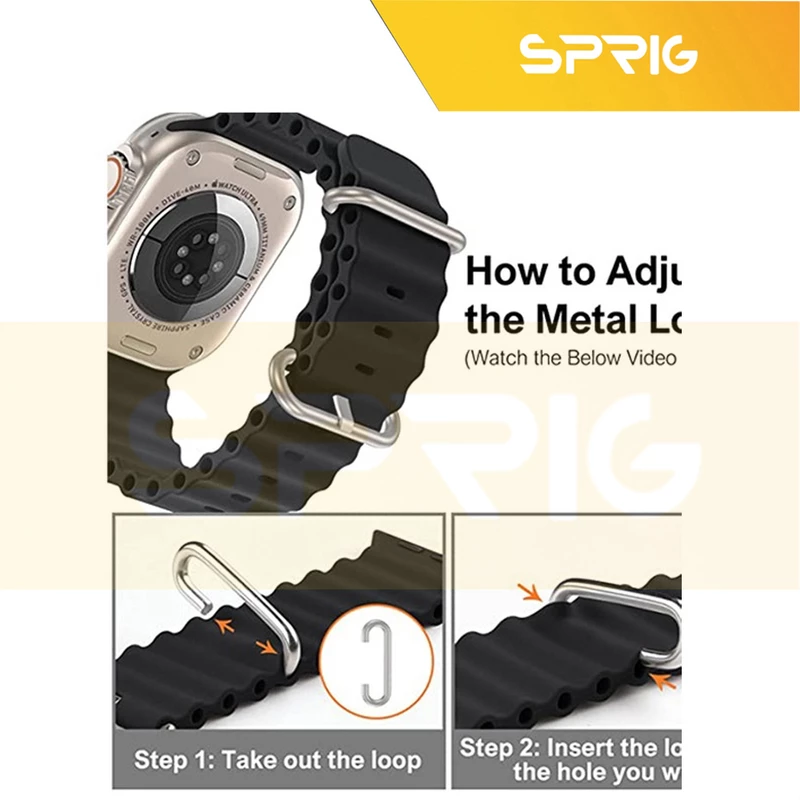 بند اسپریگ مدل Ocean مناسب برای ساعت هوشمند ویرفیت HK9 Pro