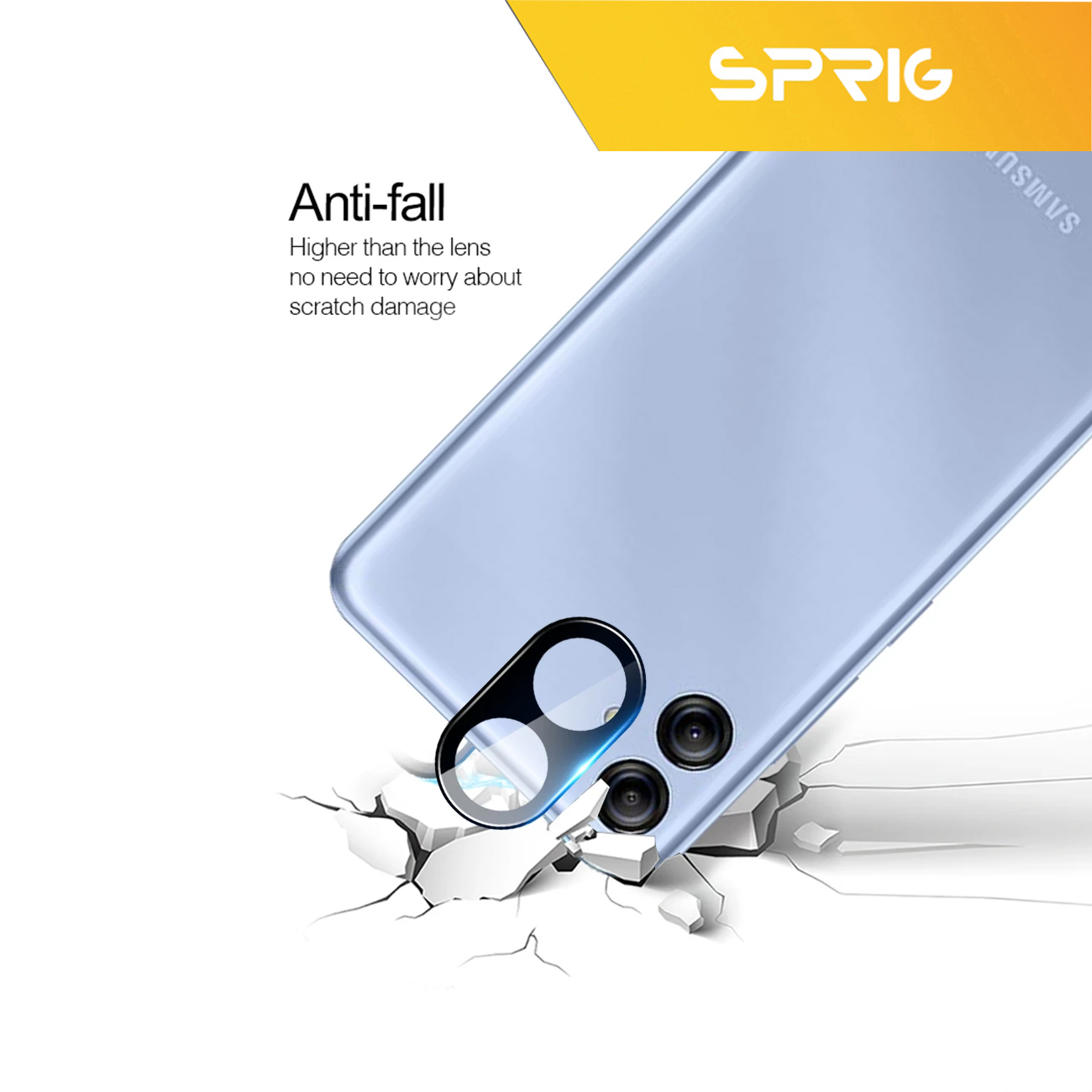 محافظ لنز دوربین اسپریگ مدل 3D-SP مناسب برای گوشی موبایل سامسونگ Galaxy F14