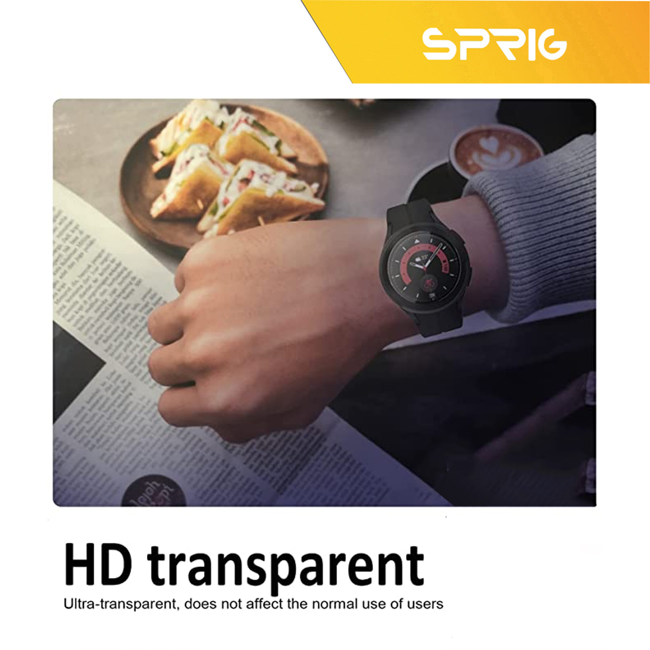 محافظ صفحه نمایش شیشه ای اسپریگ مدل SH-SP مناسب برای ساعت هوشمند سامسونگ Galaxy watch 5 Pro 45mm