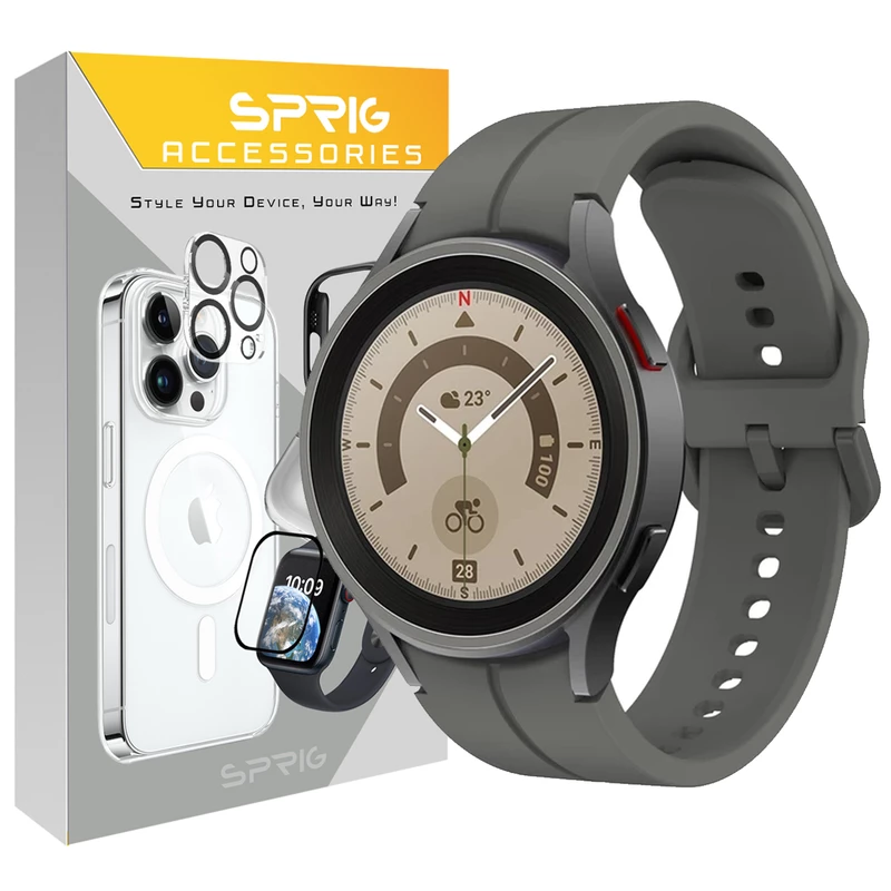 بند اسپریگ مدل Silic ORG مناسب برای ساعت هوشمند سامسونگ Galaxy Watch 4 Classic 42mm / Watch 4 Classic 46mm