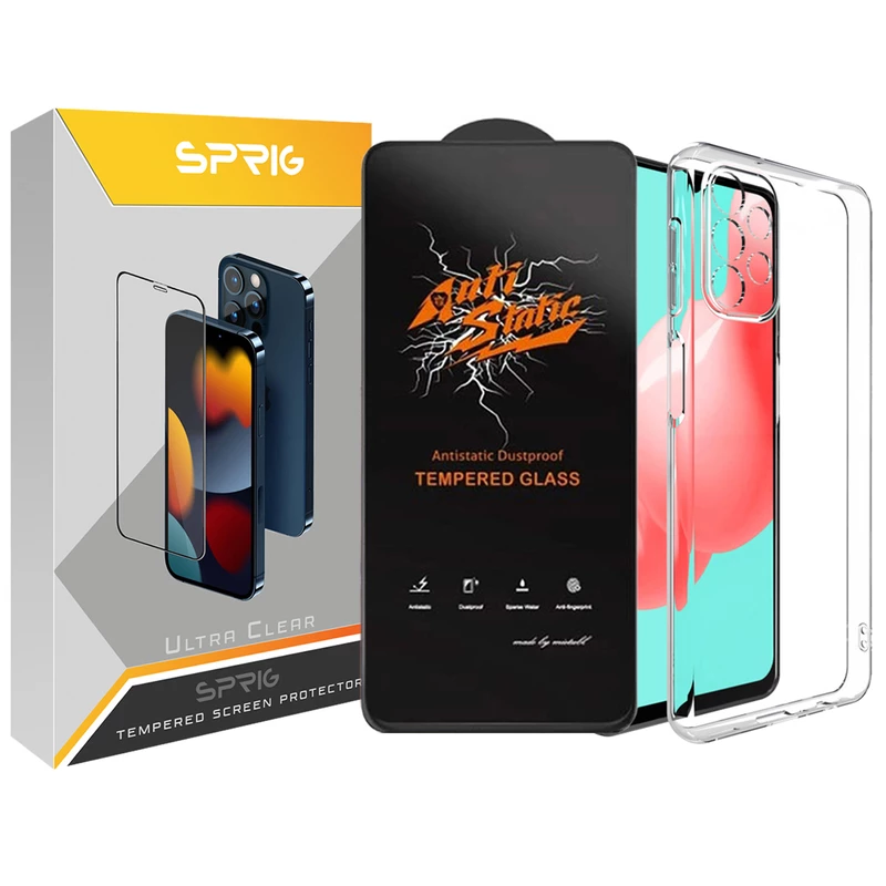 کاور اسپریگ مدل ANTIS-CL مناسب برای گوشی موبایل سامسونگ Galaxy A33 5G به همراه محافظ صفحه نمایش