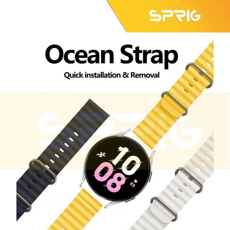 بند اسپریگ مدل Ocean مناسب برای ساعت هوشمند سامسونگ Galaxy Watch 4 / Watch 5 / Watch 6