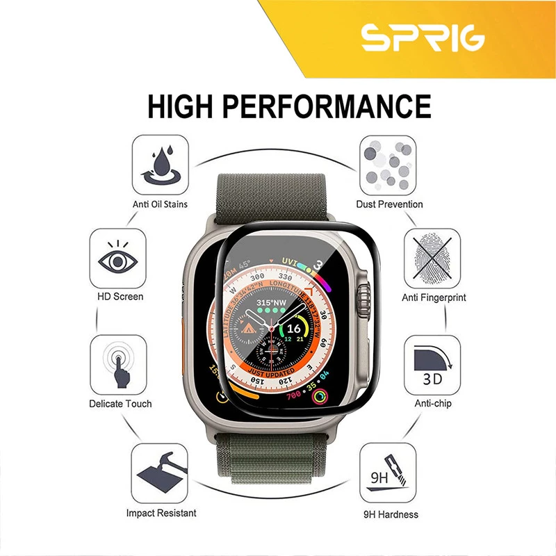 محافظ صفحه نمایش نانو اسپریگ مدل SPG مناسب برای ساعت هوشمند هاینو تکو T94 Ultra Max بسته سه عددی