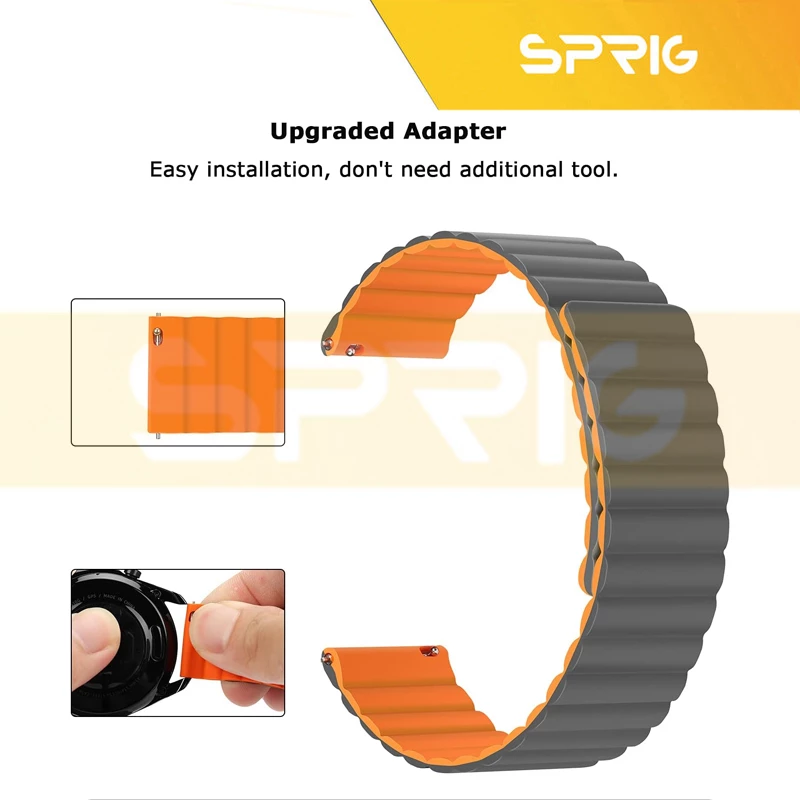 بند اسپریگ مدل magnetic silicon GRY مناسب برای ساعت هوشمند شیائومی Lite 2