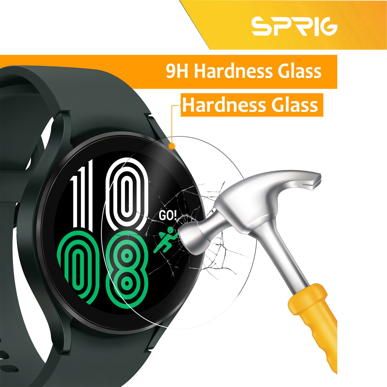 محافظ صفحه نمایش شیشه ای اسپریگ مدل SH-SP مناسب برای ساعت هوشمند سامسونگ Galaxy watch 5 40mm / watch 4 40mm