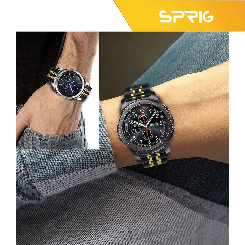 بند اسپریگ مدل 7Bid Luxury مناسب برای ساعت هوشمند سامسونگ Galaxy Watch 5 40mm / Watch 5 44mm / Watch 5 pro 45mm