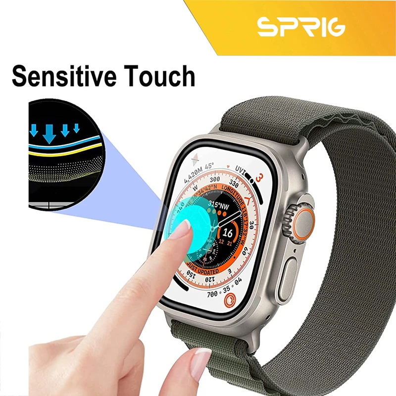 محافظ صفحه نمایش شیشه ای اسپریگ مدل SH-Pmma-SPG مناسب برای ساعت هوشمند هاینو تکو T92 Ultra Max / T93 Ultra max مجموعه دو عددی