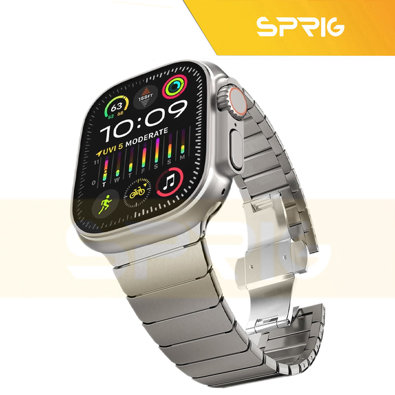 بند اسپریگ مدل Butterfly Link مناسب برای اپل واچ Series 7 45mm / Series 8 45mm / Series 9 45mm