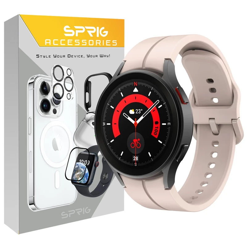 بند اسپریگ مدل Silic ORG مناسب برای ساعت هوشمند سامسونگ Galaxy Watch 5 Pro 45mm