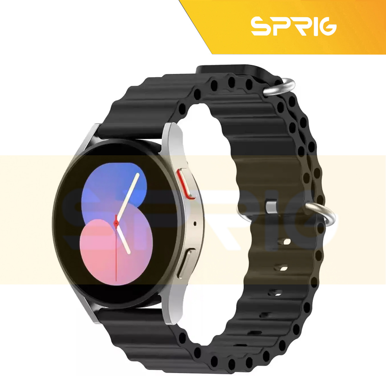 بند اسپریگ مدل Ocean-Guard مناسب برای ساعت هوشمند سامسونگ Galaxy Watch 6 Classic 47mm به همراه کاور