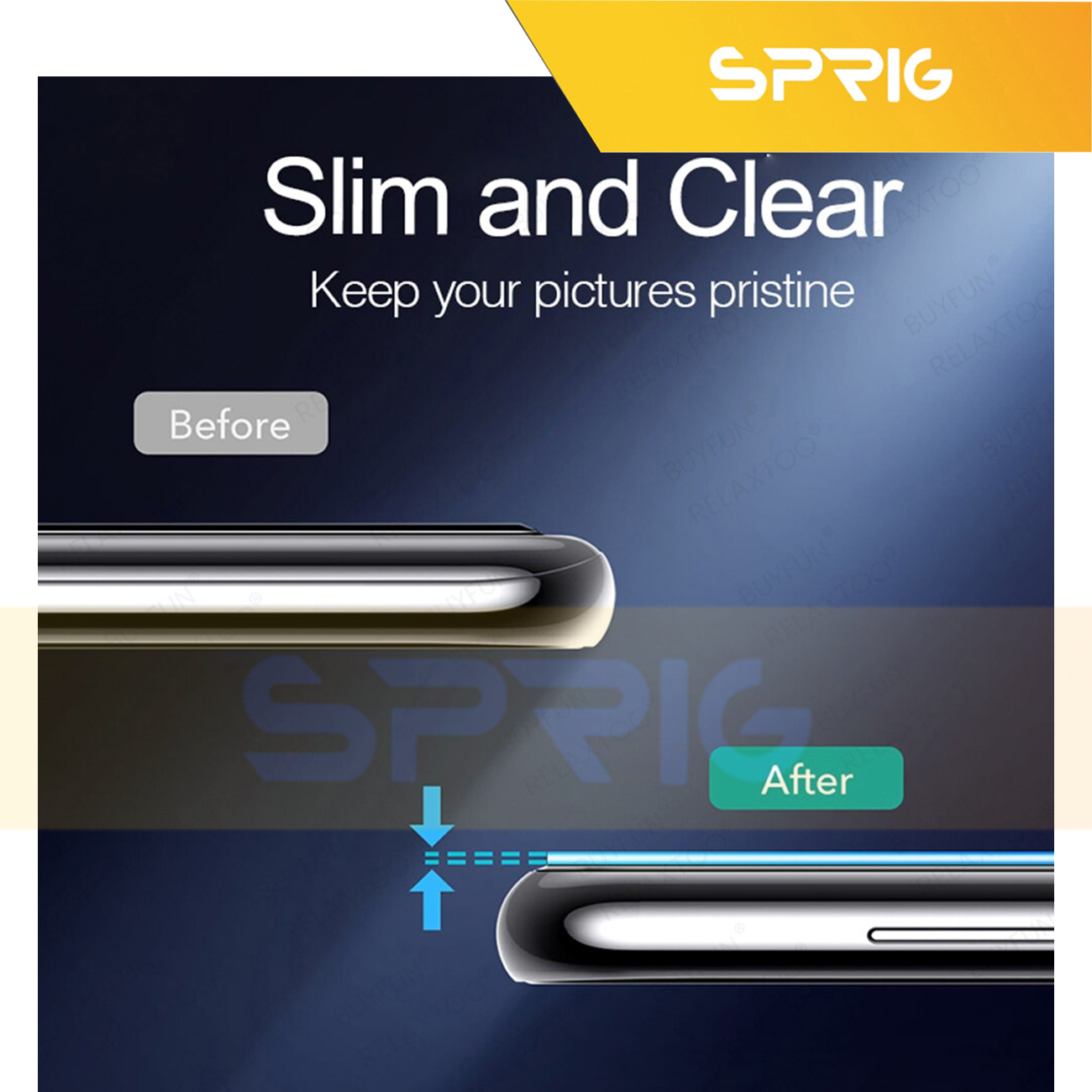 محافظ لنز دوربین اسپریگ مدل 3D-SP مناسب برای گوشی موبایل شیائومی Redmi 12