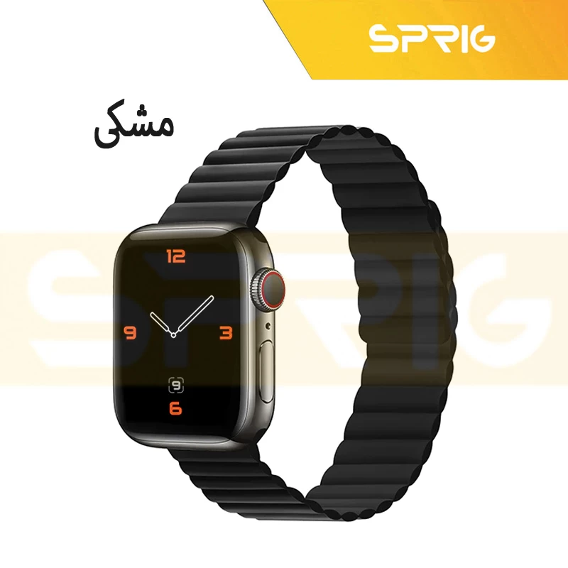 بند اسپریگ مدل magnetic silicon BK مناسب برای ساعت هوشمند شیائومی Imiki TG1