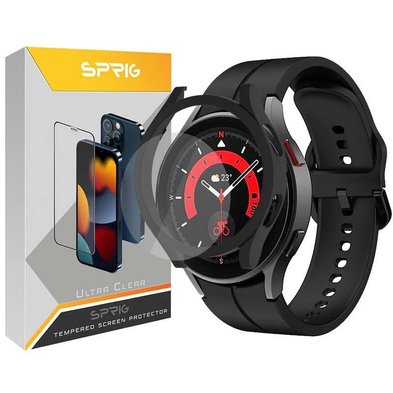 بند اسپریگ مدل Silic ORG مناسب برای ساعت هوشمند سامسونگ Galaxy Watch 5 44mm به همراه کاور