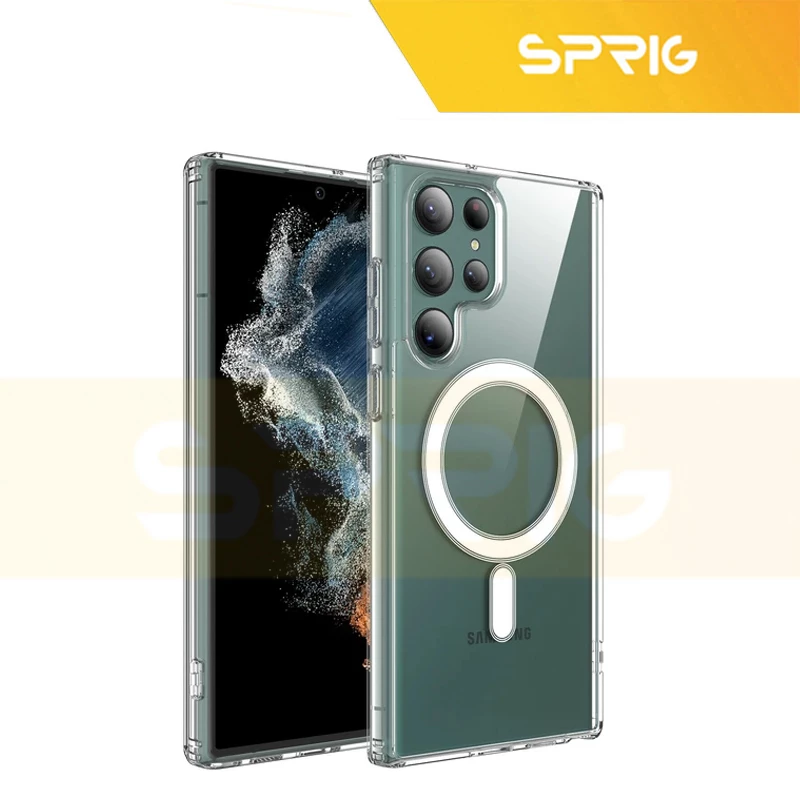 کاور اسپریگ مدل MG-safe-Ring مناسب برای گوشی موبایل سامسونگ Galaxy S24 Ultra به همراه محافظ لنز