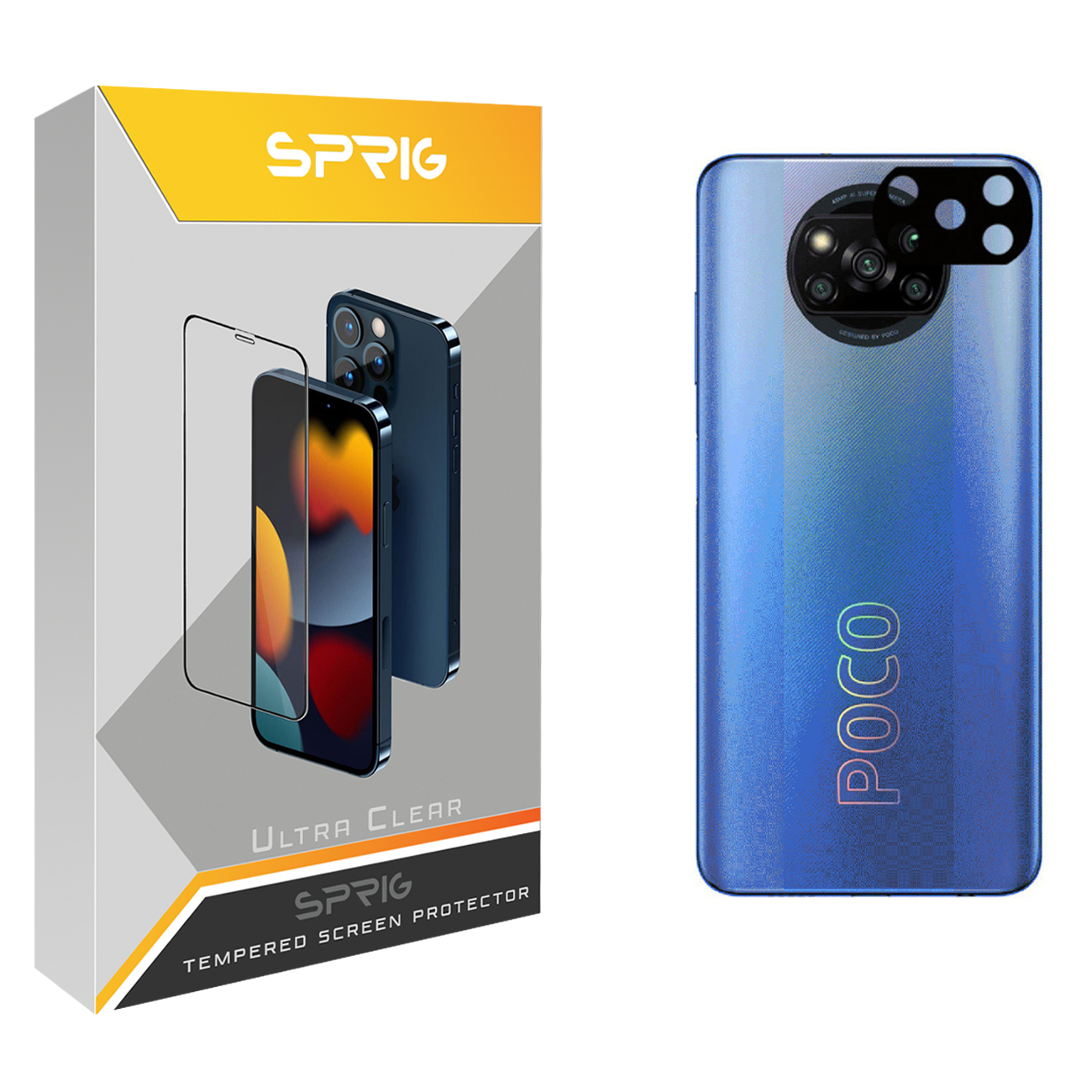 محافظ لنز دوربین اسپریگ مدل LNSP مناسب برای گوشی موبایل شیائومی Poco X3 / X3 NFC / X3 Pro