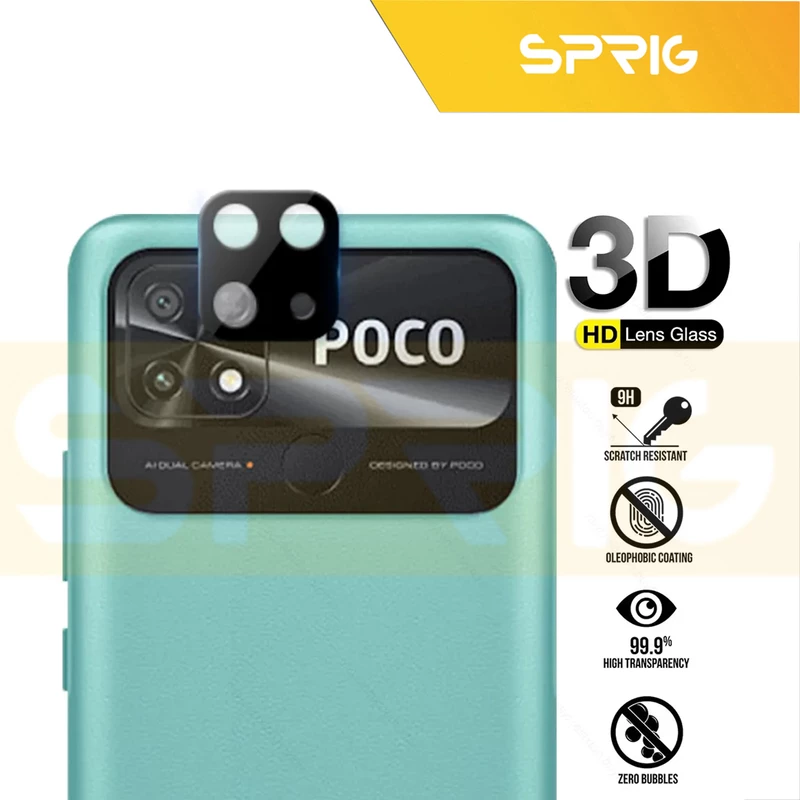 محافظ لنز دوربین اسپریگ مدل 3D-SP مناسب برای گوشی موبایل شیائومی Poco C40 / Redmi 10C