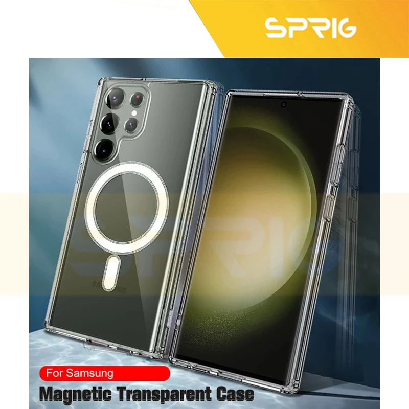کاور اسپریگ مدل MG-safe-Ring مناسب برای گوشی موبایل سامسونگ Galaxy S23 Ultra به همراه محافظ لنز