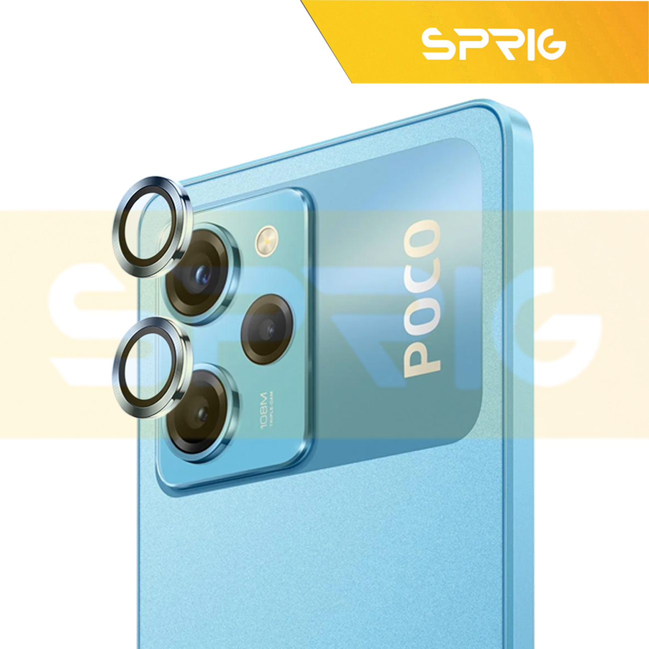 محافظ لنز دوربین اسپریگ مدل RingMetal-Antis مناسب برای گوشی موبایل شیائومی Poco X5 Pro 5G به همراه محافظ صفحه نمایش