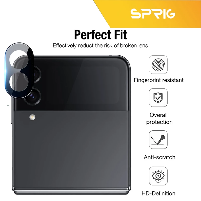 محافظ لنز دوربین اسپریگ مدل 3D SP مناسب برای گوشی موبایل سامسونگ Galaxy Zflip 4